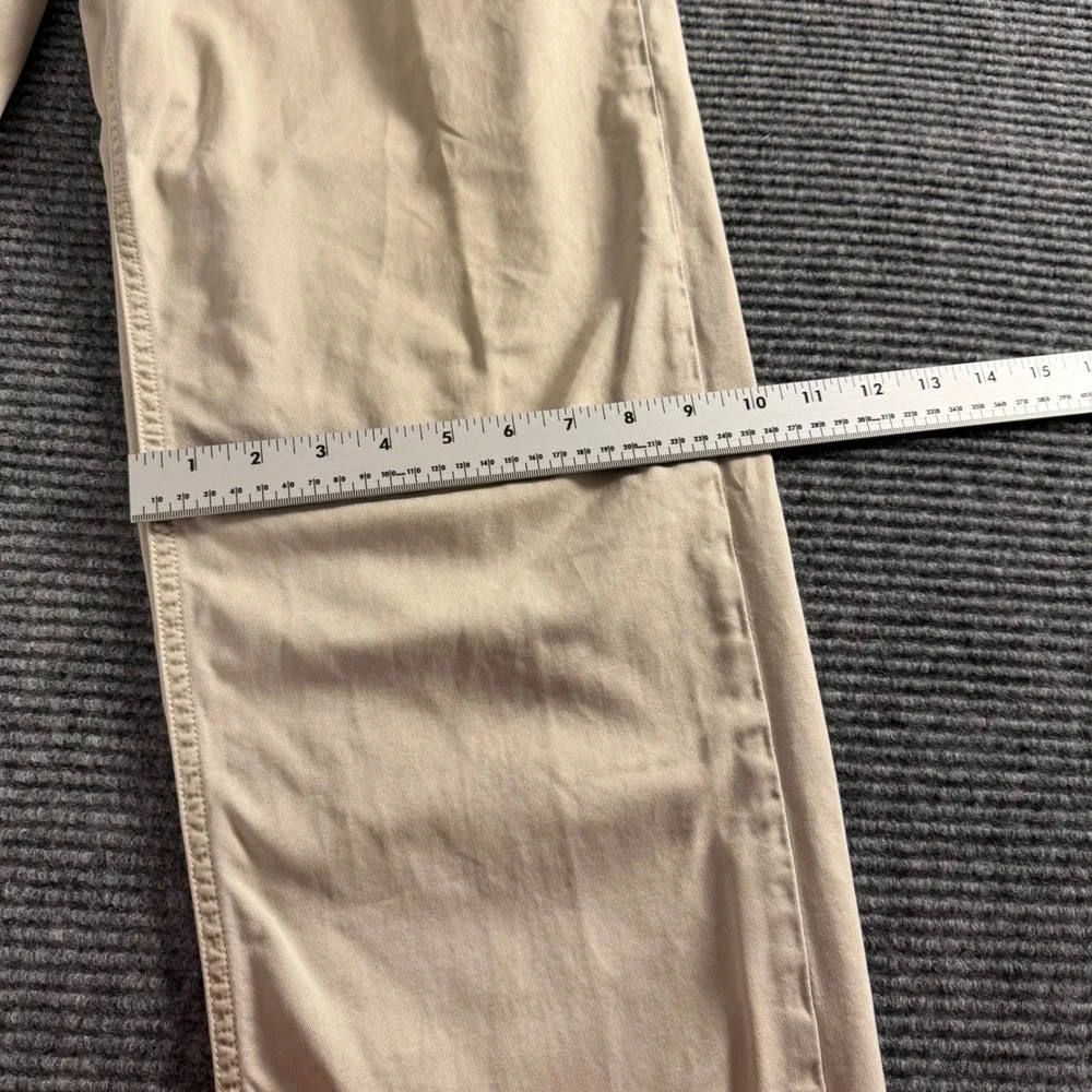 Faconnable Jeans Mens Khaki Cotton Twill Pants Tan Straight Leg Size 36R
